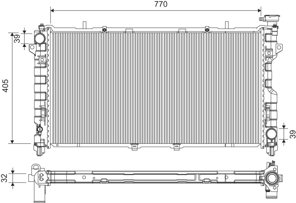 Valeo Kühler, Motorkühlung 701434 Für Chrysler Dodge