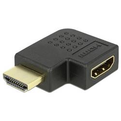 Delock 65077 HDMI Adapter [1x HDMI-Stecker - 1x HDMI-Buchse] Mehrfarbig 90° nach links gewinkelt