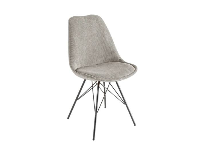 Design Esszimmerstuhl „Scandinavia“ Cordbezug Grau/ Schwarz Invicta Interiors