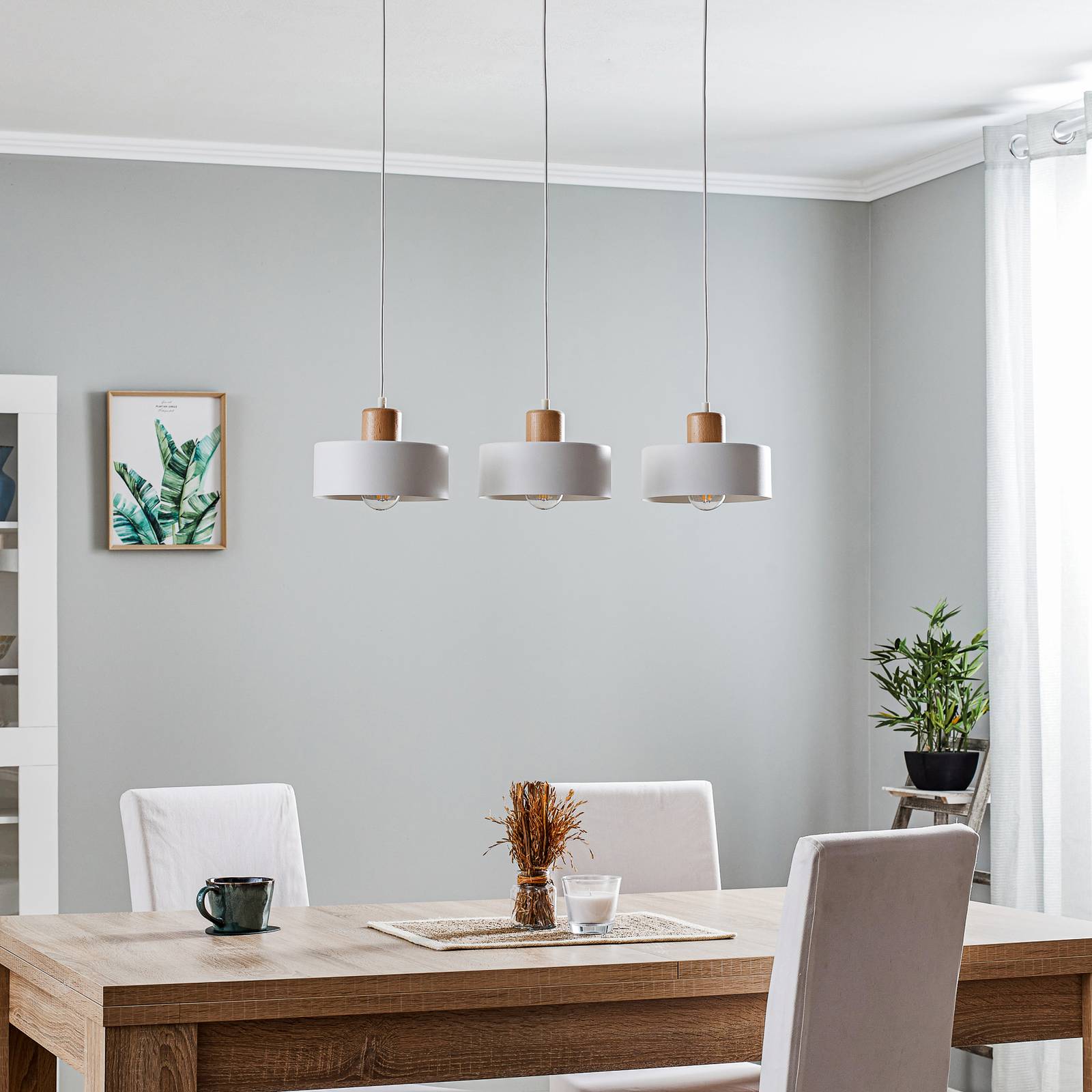 Hängelampe Tako EMIBIG LIGHTING, dimmbar, weiß / opal, für Wohn- / Esszimmer, Metall, Modern, Pendelleuchte