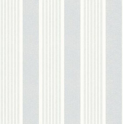 Chesapeake Bingley Light Blue Embellished Stripe Wallpaper