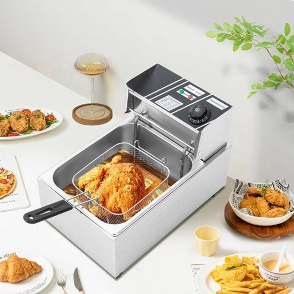 Selius Elektrische frituurpan met 6 liter inhoud en 2500W vermogen