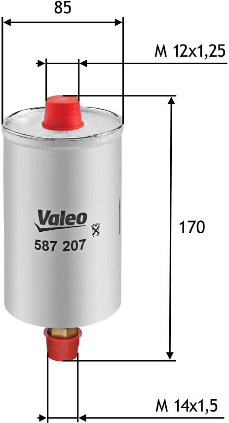 Valeo Kraftstofffilter 587207 Anschraubfilter 170mm Für Vw