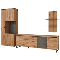 IDEAL Wohnen Wohnwand Tunis Holz Asteiche