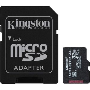 Kingston Micro-SD-Karte Industrial SDCIT2/32GB, 32GB, bis 100 MB/s, UHS-I U3, SDHC