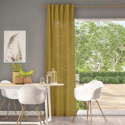 Vorhang NEUTEX FOR YOU "Mara" Gr. 1, gelb, B:144cm H:245cm, Jacquard, Polyester, Gardinen