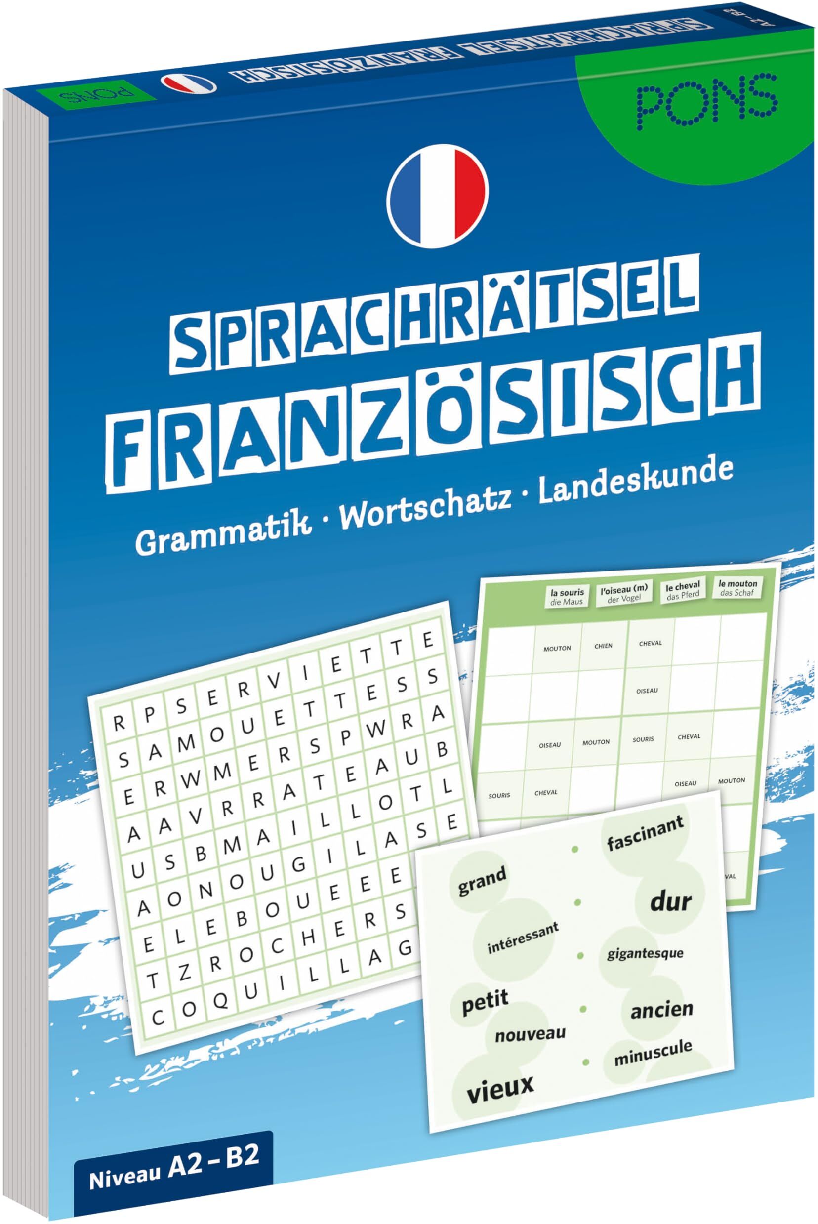 PONS Sprachrätsel Französisch: Grammatik - Wortschatz - Landeskunde - mit PDF-Download (PONS Rätsel) - Preis vom 17.10.2026 19:25:27 h
