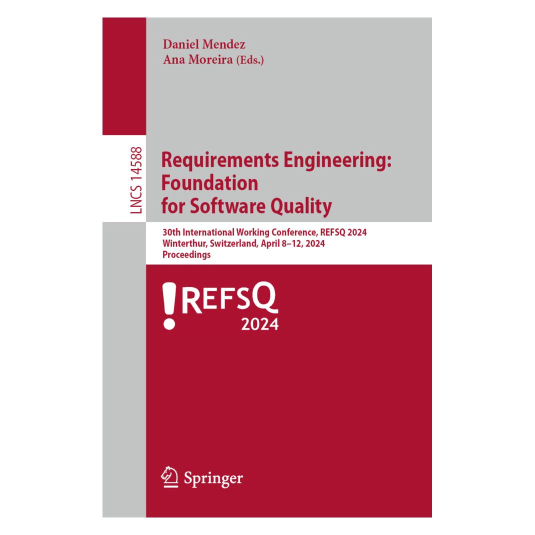 Springer Requirements Engineering: Foundation for Software Quality (Englisch, Softcover, Ana Moreira, Daniel Mendez) (57024658)
