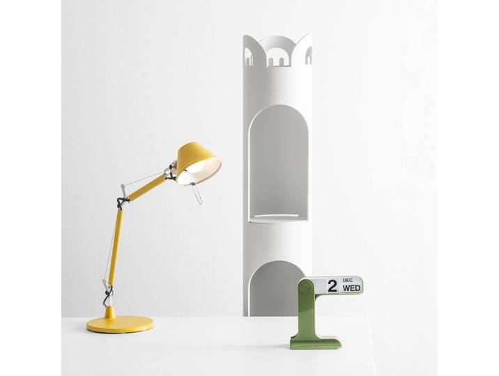 Artemide Schreibtischlampe Tolomeo Micro, gelb / orange, für Arbeitszimmer / Büro, Aluminium, Design, Tischlampe