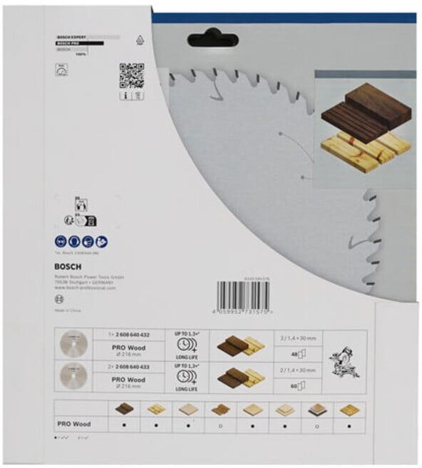 BOSCH Lot promo 3 pièces, disque Pro Wood 216 mm (2608644732)