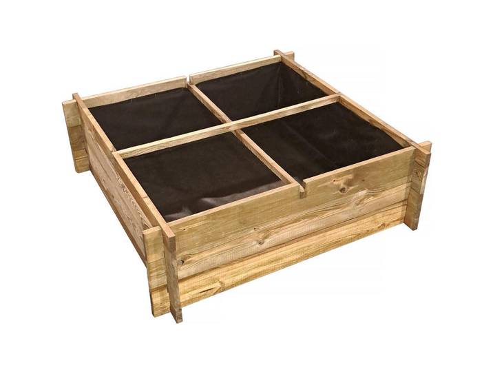 Habitat Garten Hochbeet/Gemüsebeet aroma, Hellbraun, Holz, 100x30x100 cm, Gartenzubehör, Gartenpflege