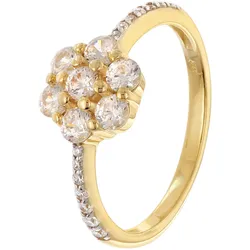 GLIZZ GL8550 Damenring mit Zirkonia Blüte Gold 333 / 8K, 54/17,2