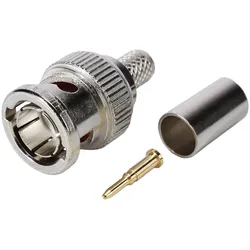 HICON BNC Crimp-Kabelstecker, gerade, nickelfarben