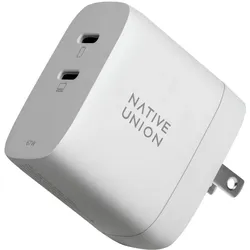 Native Union Fast GaN Charger PD 67W (67 W, 1 Port), USB Ladegerät, Weiss