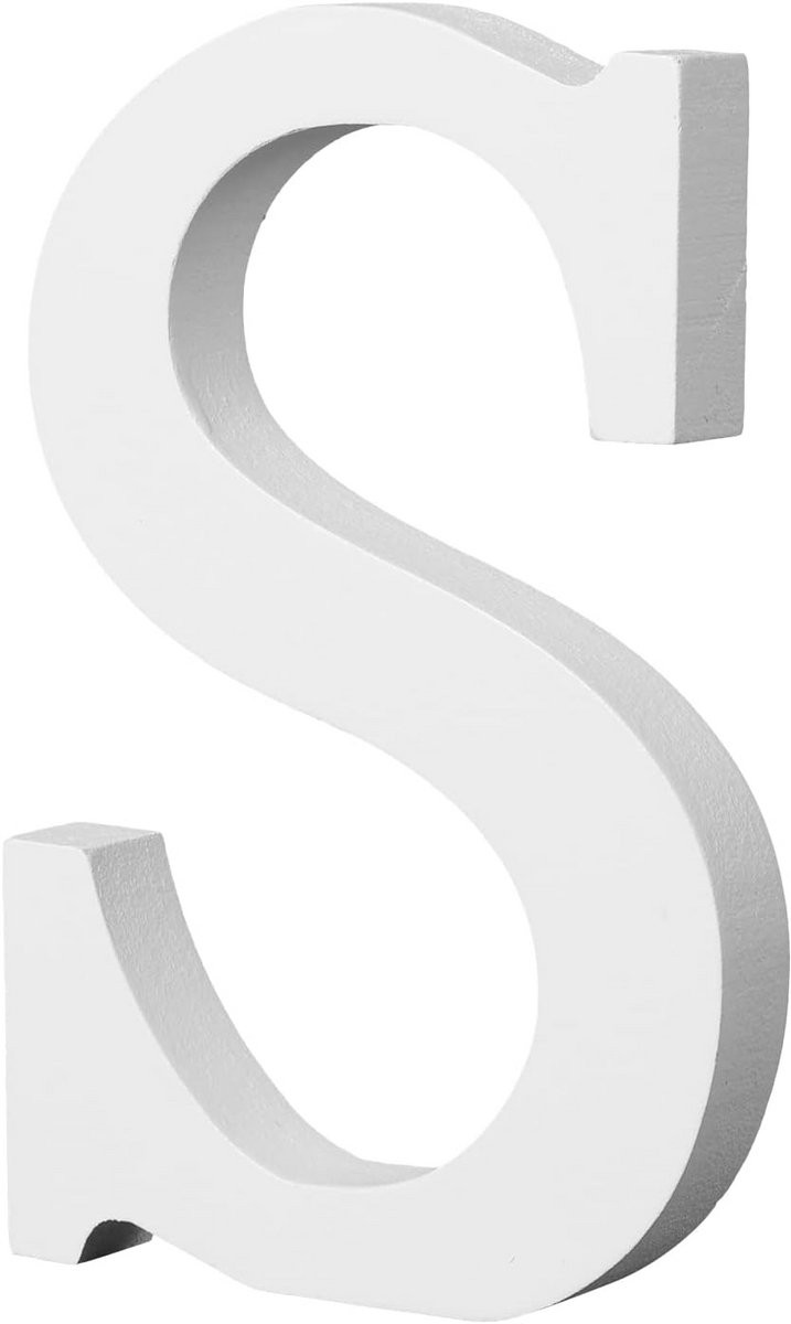 Wit Houten Letters Decoratie Alfabet voor Ambachtelijke Projecten, Hoogte: 10 cm