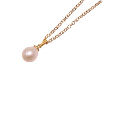 Kette mit Anhänger FIRETTI "Schmuck Geschenk Perlen", bunt (gelbgoldfarben, rosé), Halsketten, Damen, Messing Perlen, L: 50, Messing, Perlen, Made in Germany - mit Naturperle