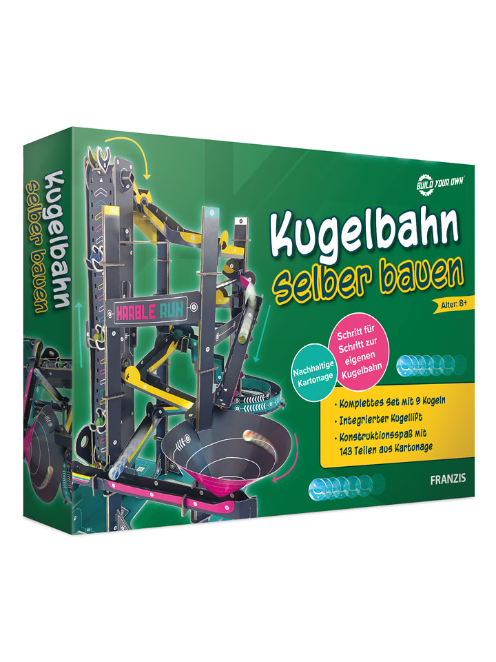 FRANZIS Bausatz "Kugelbahn selber bauen" - ab 8 Jahren - onesize