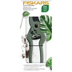 FISKARS Solid Blumenschere mit Halter - schwarz