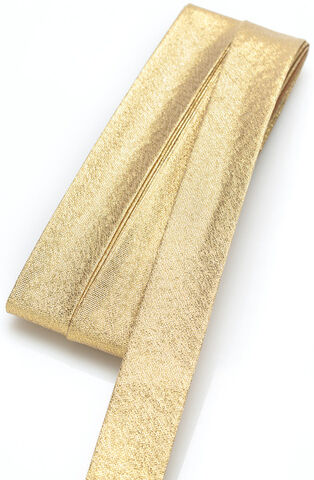 buttinette Schrägband, gold glitzernd, Breite: 2 cm, Länge: 5 m