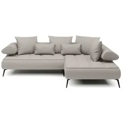 Ecksofa Seledo Stoff Beige Sand