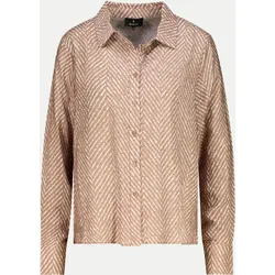 Bluse mit Popelin-Struktur Beige 46