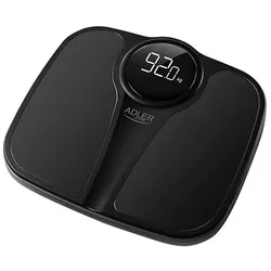Adler AD 8172 Personenwaage - Digitale Waage mit LED-Anzeige, bis 180 kg, Schwarz