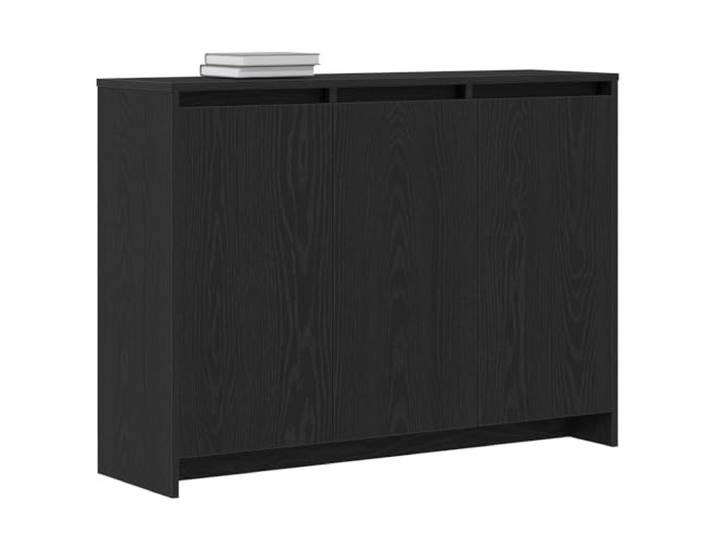 KTHLBRH Sideboard, schwarz, 102 x 29,5 x 75 cm, Holz, mehrschichtig Schlichtes Design, zeitgenössischer Stil, ideal für Wohnzimmer, Aufbewahrungsschrank