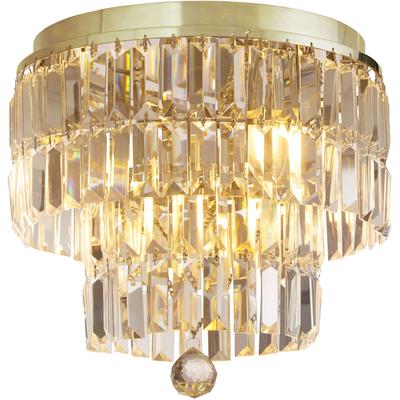 SEARCHLIGHT Deckenleuchte "Empire 4Lt Flush", gold (messing), 4, Ø 34cm H: 33cm, 1 Stk., Leuchten, Deckenleuchte