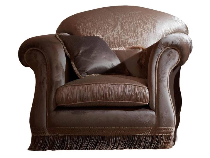 Xlmoebel Sessel Luxus Sessel im Landhausstil aus Echtholz mit edler Polsterung (Sessel), Hergestellt in Europa