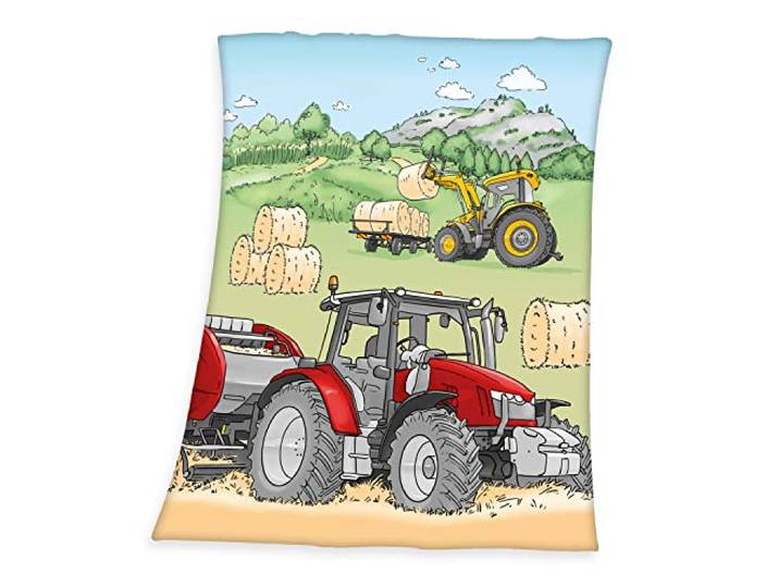 Herding Couverture polaire Tracteur\, 130x160 cm\, 100% Polyester\, Fleece