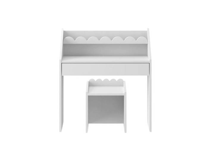 Petits-meubles Kinderschreibtisch Book Nook Weiß, Holzwerkstoff, 1 Schubladen, 71x76x33 cm, Baby- und Kindermöbel, Kinderzimmer & Jugendzimmer, Jugendschreibtischstuhl & Kinderschreibtischstuhl