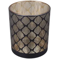 Windlicht Shell schwarz 10cm