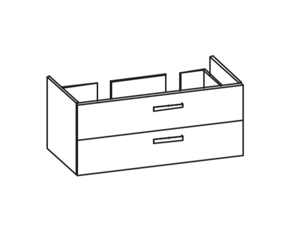 Artiqua 412 Waschtischunterschrank für Softmood T0067, Anthrazit Hochglanz, 412-WU2L-I65-7015-51 412-WU2L-I65-7015-51