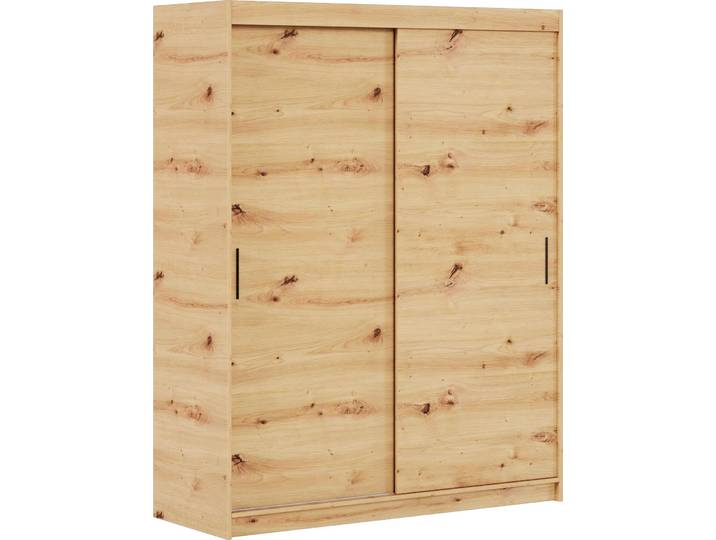 Kleiderschrank Iga 120 cm inklusive 2 Schiebetüren Schwebetürenschrank (braun)