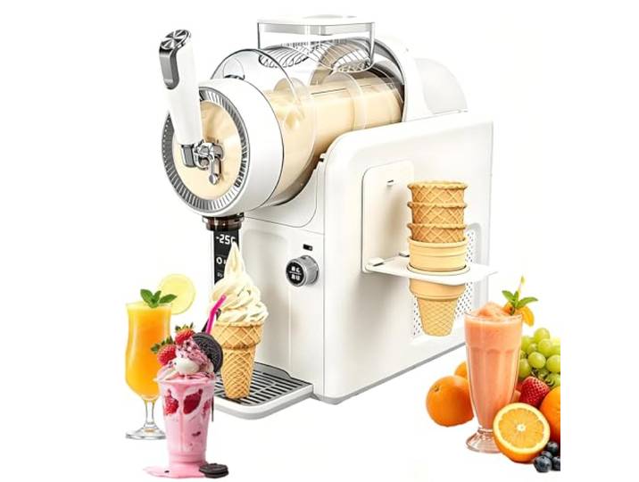 AityBuy 2000 Ml Softeismaschine, Slush-EIS-Maschine, 185 W Slush-EIS-Maschine Mit 5 One-Touch-Einstellungen, Kein EIS Erforderlich, Für Zuhause Und Gewerbe, 8–10 Becher in 15 Minuten White