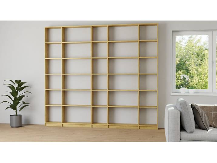 Bibliothèque murale sur mesure avec Pickawood Chêne Naturel huilé