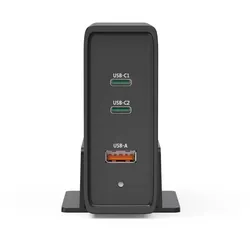HAMA Universal-USB-C-Ladestation GaN 3 Ports Power Delivery (PD) 5-28V/140W schwarz