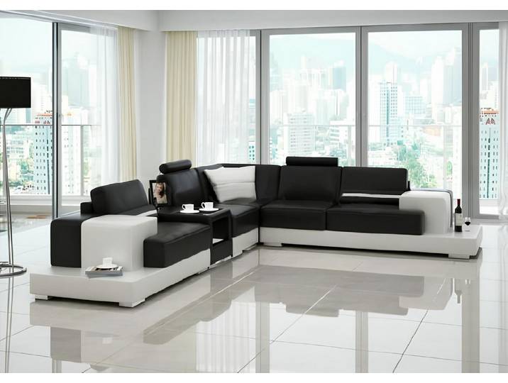 JVmoebel Ecksofa Ledersofa mit USB-Anschluss und bequemer Polsterung, Made in Europa