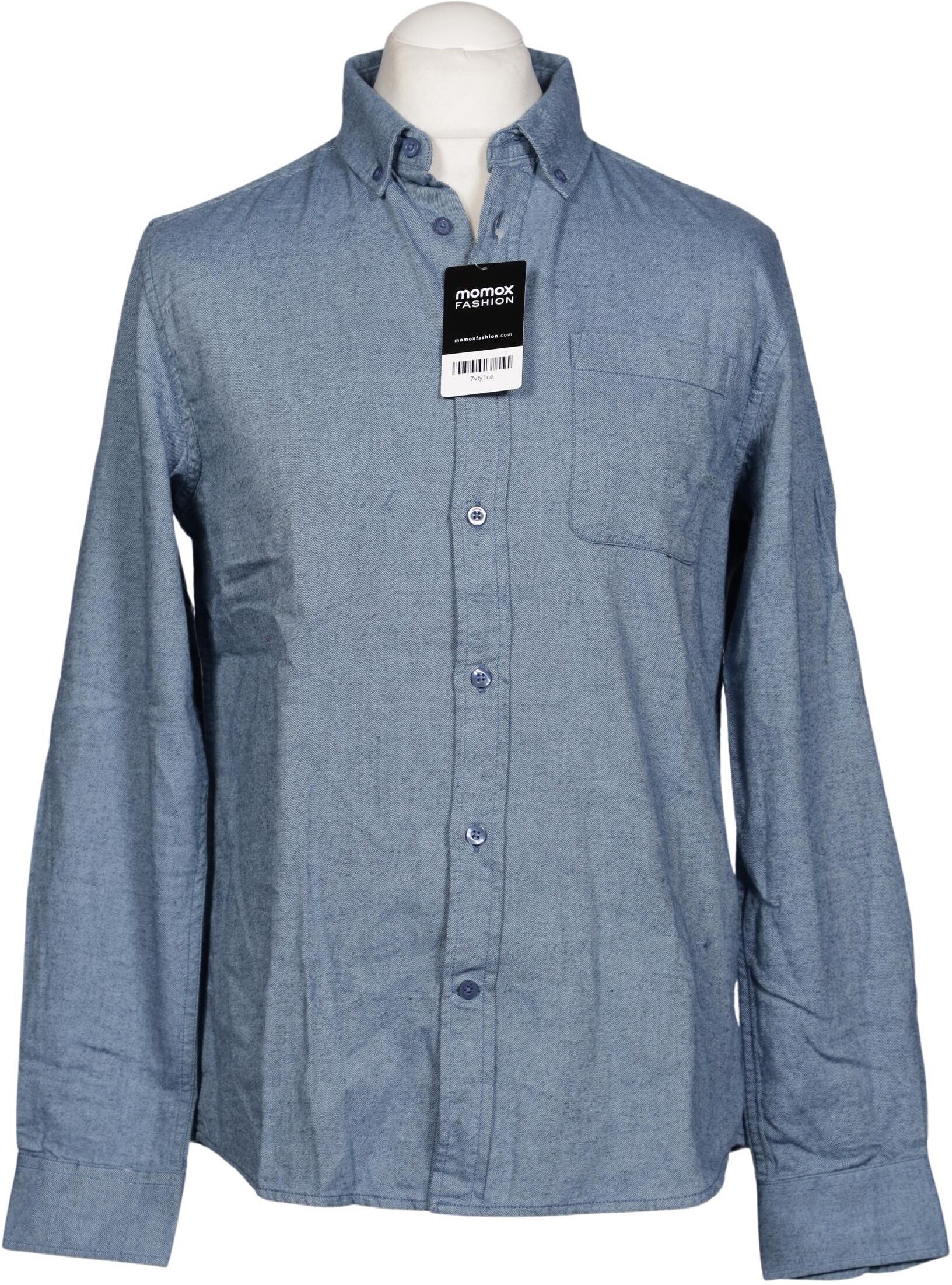 Knowledge Cotton Apparel Herren Hemd, Hellblau, Gr. M, Baumwolle - Second Hand