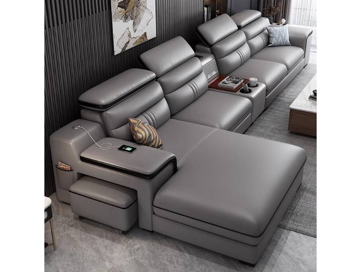 Canapés de luxe italiens pour petit appartement, inclinables, multifonctions, paresseux, Design en cuir, meubles de Salon pour la maison