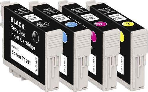 Basetech Druckerpatrone ersetzt Epson T1295, T1291, T1292, T1293, T1294 Kompatibel Kombi-Pack Schwarz, Cyan, Magenta, Gelb BTE125