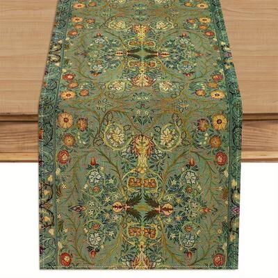 Modern Mode Marketplace Vintage Floral Tapestry Table Runner Bohemian Home & Dining Decor 86.6 13 In