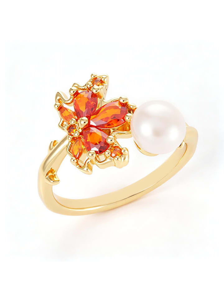 Pierres delicates Vergold. Ring mit Edelstein - onesize