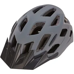 Fahrradhelm, stoßfeste Hartschaum-Innenschale, mit LED-Licht und Reflektionsstreifen, Größe: 55-58 cm, Farbe: grau