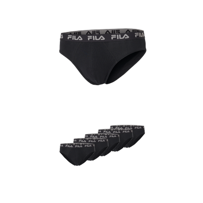 Slip FILA "MAN BRIEF", Herren, Gr. XL, schwarz, Obermaterial: 95% Baumwolle, 5% Elasthan, unifarben, körpernah, Unterhosen Slip, mit feuchtigkeitsableitender Technologie