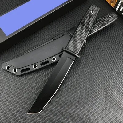 Tactical Combat Fixed Blade Knife Survival & Hunting Knife black
