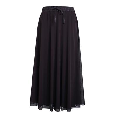 Meshrock SMITH & SOUL, Damen, Gr. M, schwarz (schwarz choc), Web, Obermaterial: 100% Polyester. Unterrock: 94% Polyester, 6% Elasthan, unifarben, wadenlang, Röcke, in Midi-Länge, Bindeband