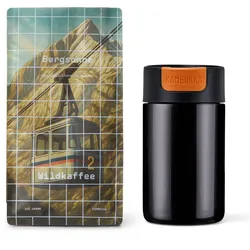 Kaffee-Geschenkset “Campingluft” – 1 x 350 g Espresso Ganze Bohne und Kambukka Becher
