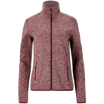 Fleecejacke WHISTLER "SAMANI", Damen, Gr. 40, braun (rostbraun), 100% Polyester, meliert, normal, hoch geschlossener Ausschnitt, Jacken Fleecejacke, aus schnell trocknendem Funktionsmaterial