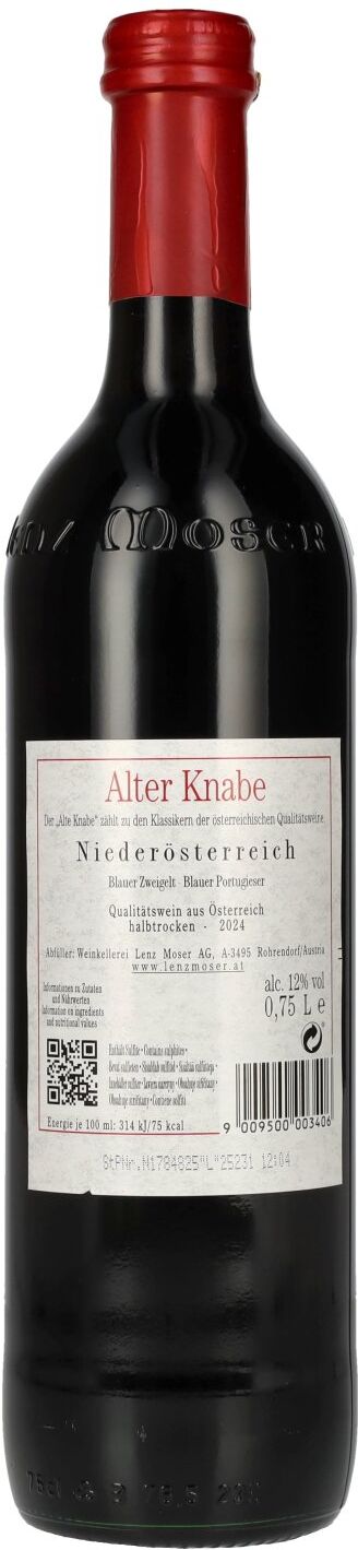 Weinkellerei Lenz Moser Lenz Moser Alter Knabe 2024 12% Vol. 0,75l